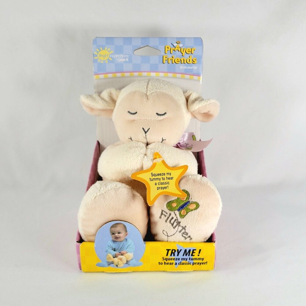 Bright Inspirations Prayer Friends Lamb Flutter Kids II Plush Baby Lovey Vintage